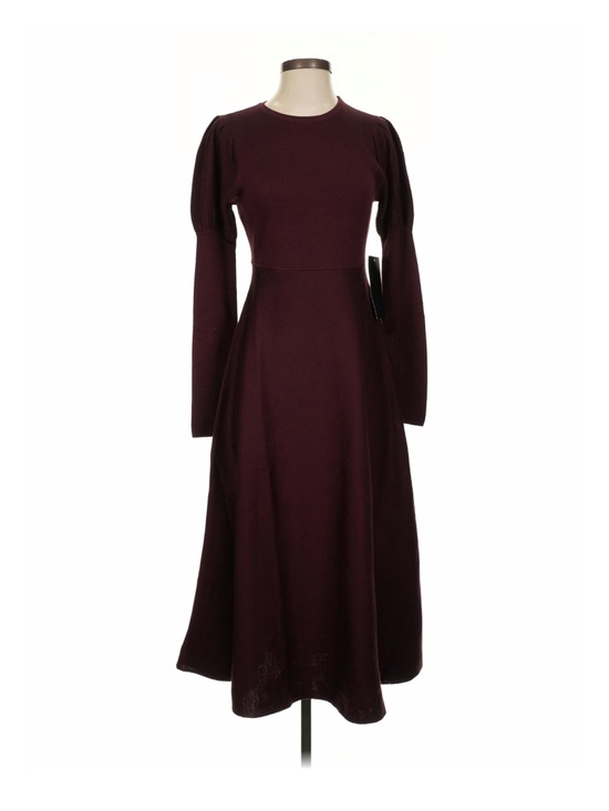 Pomander Place Dresses & Skirts - Pomander Place Long Sleeve Midi Dress in Burgundy